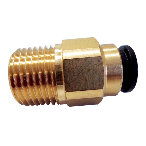 John Guest Brass Straight Adaptor 12mm x 1/2"NPT