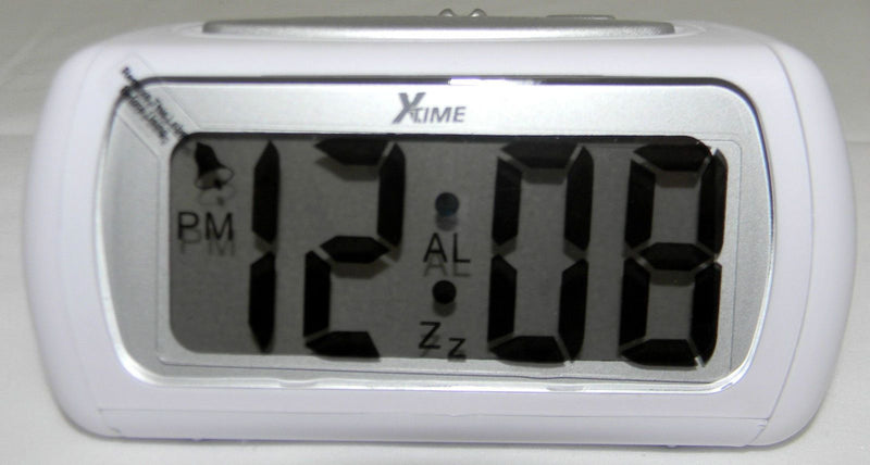 LCD Alarm Clock WHITE