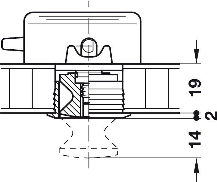 Large Rosette - Matte Nickel (Flat Lip)