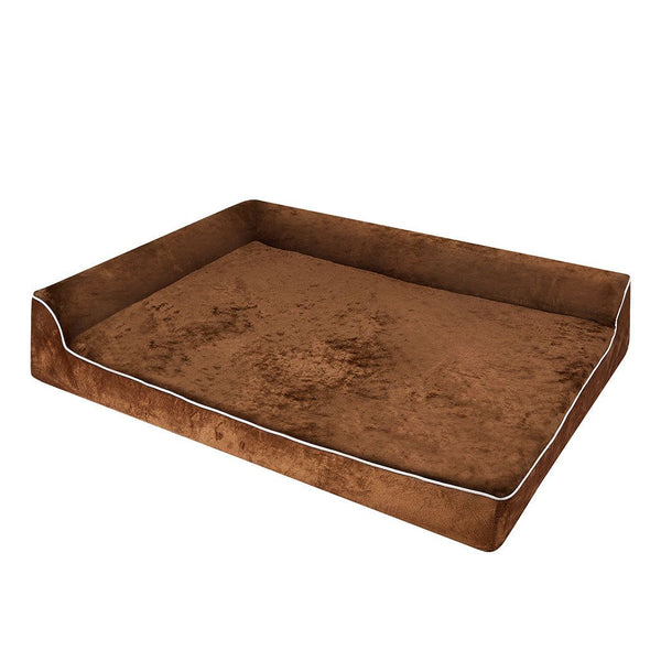 Pawz Orthopedic Dog Bed Memory Foam Cushion Cat Calming Mat Washable L Coffee