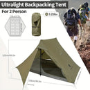 2-Person Backpacking Tent with Footprint