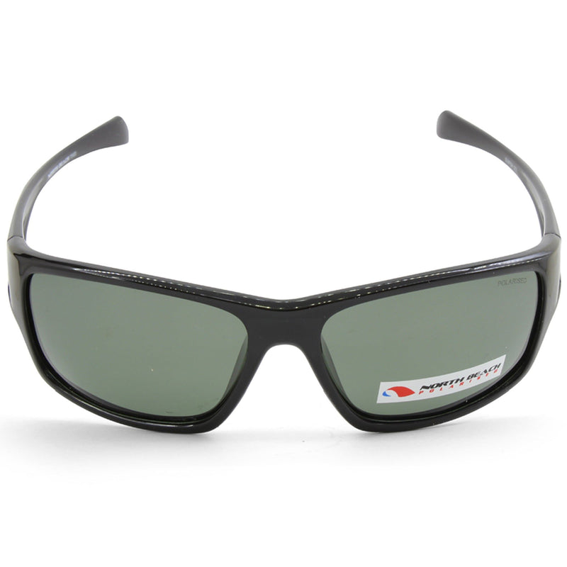 North Beach Sunfish 70483 Black Gloss/Grey Polarised Mens Sunglasses
