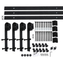 4m Antique Classic Style Double Sliding Barn Door Hardware Track Roller Kit