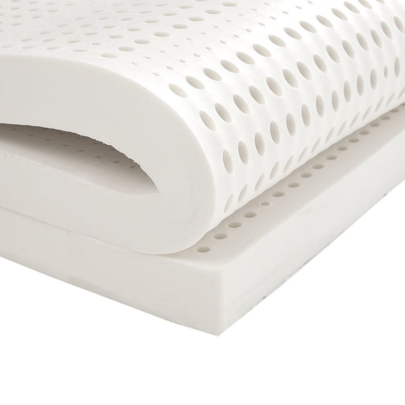 Dreamz Latex Mattress Topper Queen Bed Underlay Natural Foam 7 Zone Cover 5cm