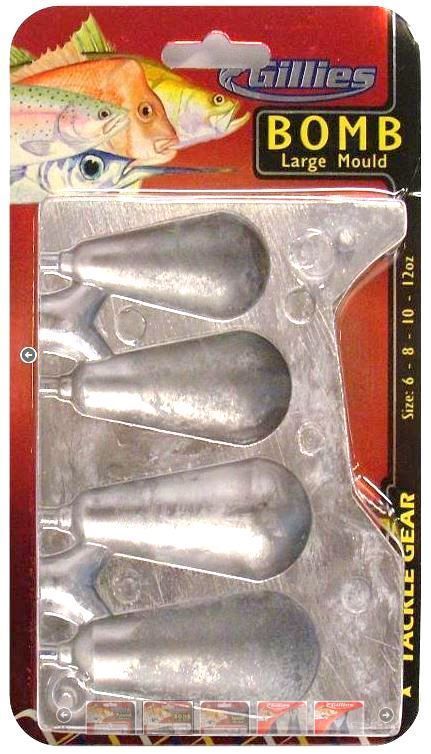 Gillies Large Bomb Sinker Mould Combo - Makes 4 Different Bomb Sinkers at a Time