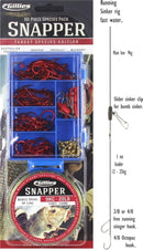 Gillies Snapper Tackle Pack - 100 Piece Assorted Tackle Kit With 20lb Fishing Line