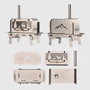 Mini Folding Charcoal Stove Fire Heater And Incense Burner Silver