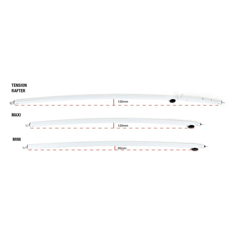 Aussie Traveller Mini Curved Roof Rafter (CRR2) White