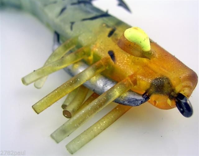 127mm Zerek Live Shrimp Pre Rigged Lumo Eyes Jointed Body Lure