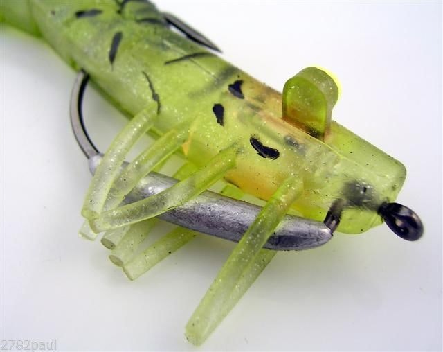 127mm Zerek Live Shrimp Pre Rigged Lumo Eyes Jointed Body Lure