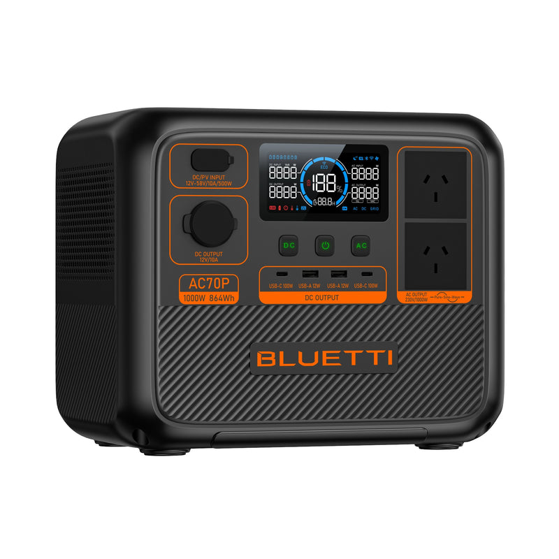 BLUETTI AC70P Portable Power Station | 1000W 864Wh