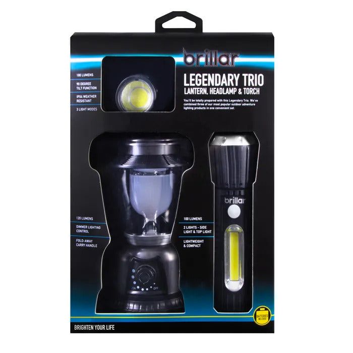 Brillar Legendary Trio Lantern,Headlamp & Torch
