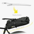 13L Bike Saddlebag with Stabilizer Rack Rainproof Storage Set Black
