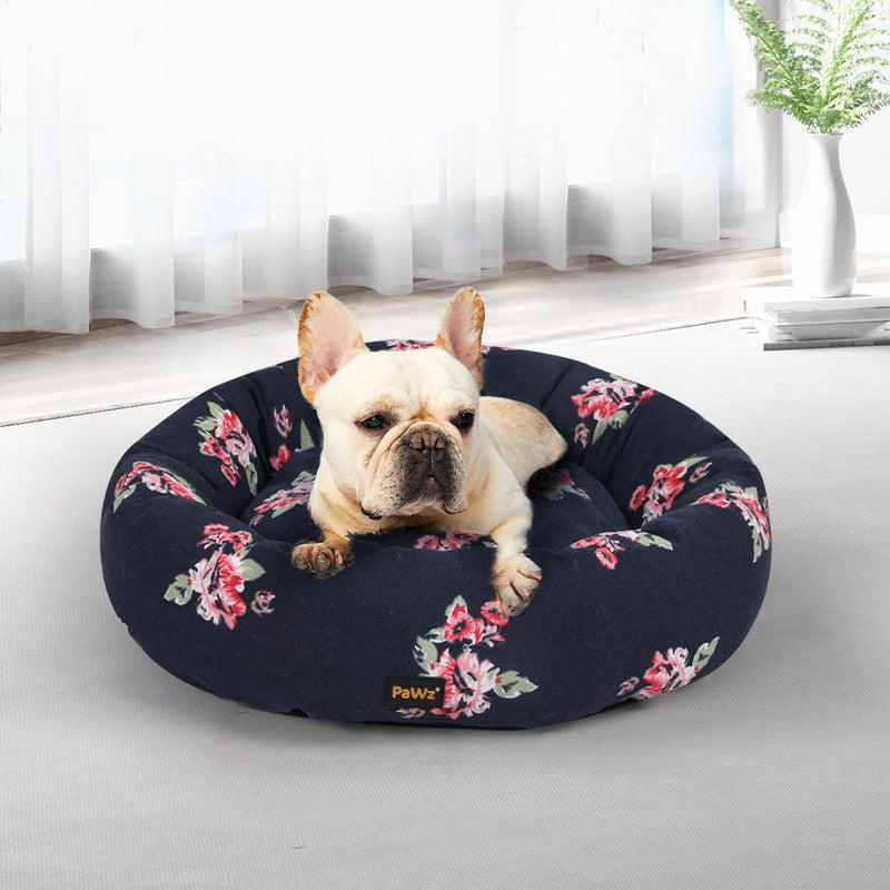 Pawz Dog Calming Bed Pet Cat Washable Portable Round Kennel Summer Outdoor S