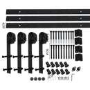 4m Antique Classic Style Double Sliding Barn Door Hardware Track Roller Kit