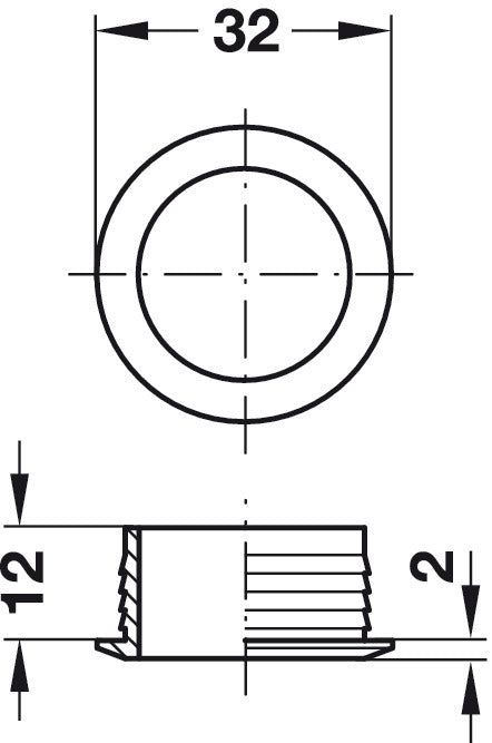 Large Rosette - Matte Nickel (Flat Lip)