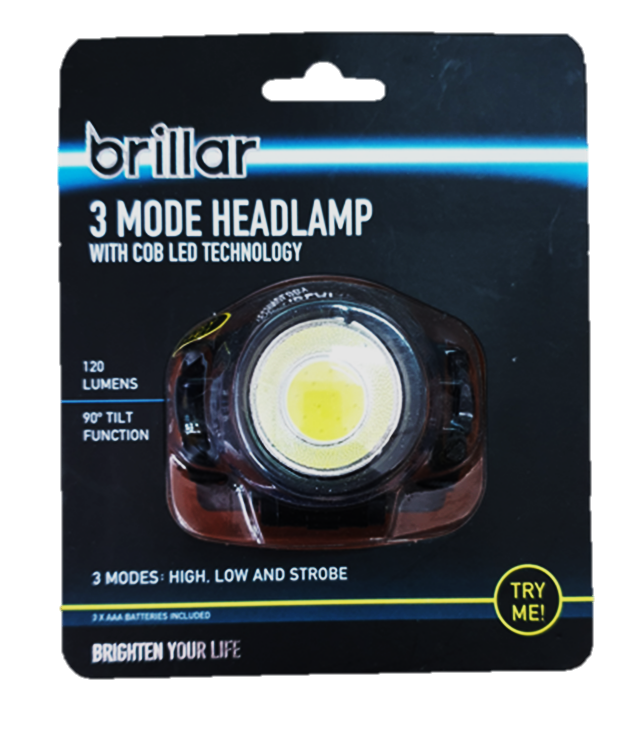 Brillar 3 Mode Head Lamp with Cob LED Technology