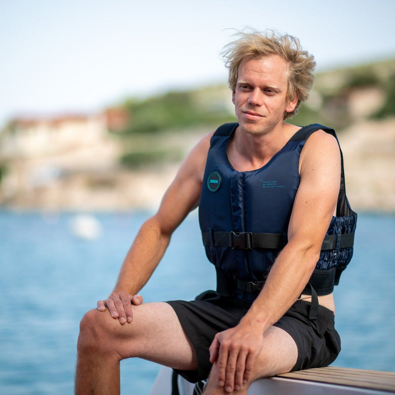 Jobe Unisex Nylon Short-Fit Adventure Kayak Life Jacket Vest (Midnight Blue)