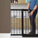 Levede Baby Safety Gate Adjustable Pet Stair Barrier 30cm Door Extension Black