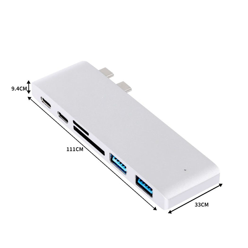 Traderight Group  USB 3.0 Type-C HUB 6 Port Powered Adapter High Speed SpLitter for Macbook pro