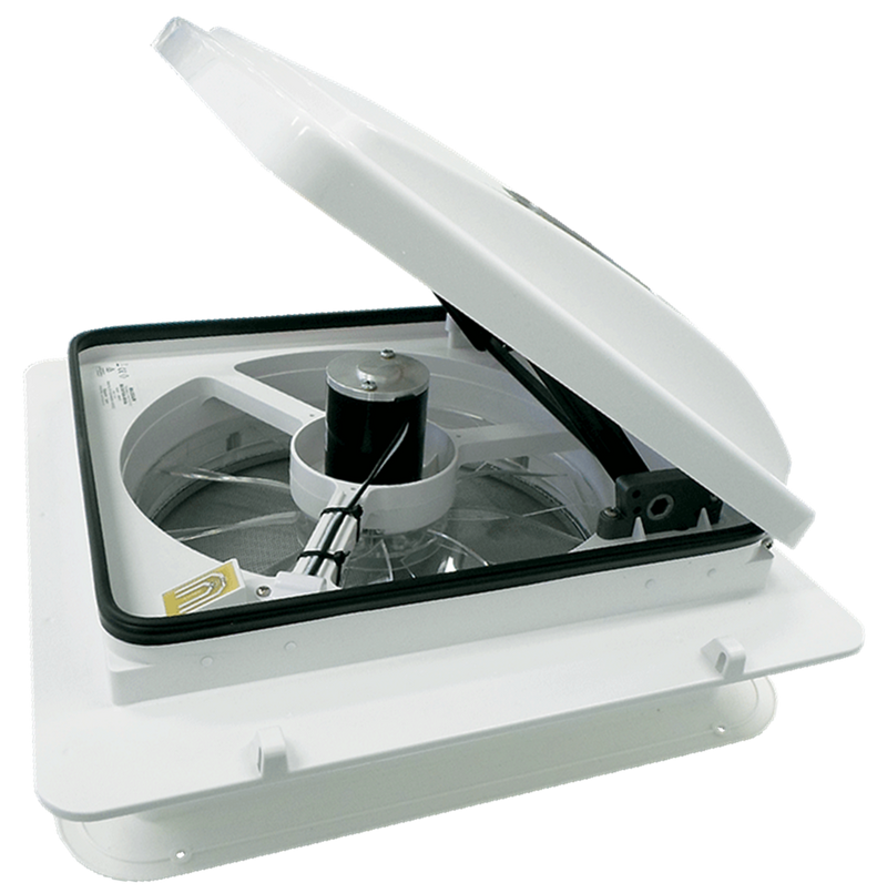 MaxxFan Plus with Thermostat, Power Lift, Rain Sensor and Remote 00-04540KIA