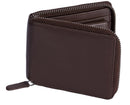 Dents Avon Mens Zip Smooth Nappa Leather Wallet  - English Tan (RFID Blocking)