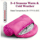 4-Season Lightweight Camping Sleeping Bag for Adults