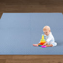 Bopeep EVA Foam Kids Play Mat Floor Kid Crawling Interlocking Home Blue 60x60