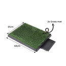 Pawz Indoor Dog Potty Training Tray Pet Grass Toilet Loo 2x Mat Large Portable