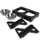 Pawz Elevated Pet Feeder Food Water Double Bowl Adjustable Height Raised Stand