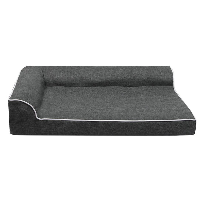 Pawz Orthopedic Dog Bed Memory Foam Cushion Cat Calming Pet Mat Washable XL Grey