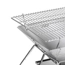 Moyasu Folding Fire Pit BBQ Outdoor Camping Portable Steel Stove Adjustable