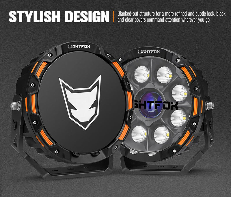 Pair 9inch Meteorx Osram Laser LED Driving Lights 1Lux @ 1,937m 19,478Lumens