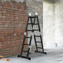 Traderight Multi Purpose Ladder Aluminium Folding Platform Extension Step 3.6m