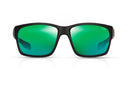 Tonic Titan Oversized Polarised Sunglasses-Glass Green Mirror Lens & Black Frame