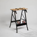 Folding Woodworking Workbench Tool Table with Storage