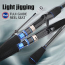 2-Section Carbon Fiber Fast Jigging Rod PE2-4 Spinning Rod Black