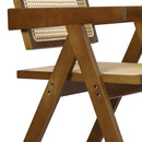 Levede 8x Armchair Dining Chair Wicker Wooden Chairs Rattan Accent Lounge Seat