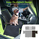 6-in-1 Waterproof Dog Car Seat Cover for Back Seat Hammock Style Green
