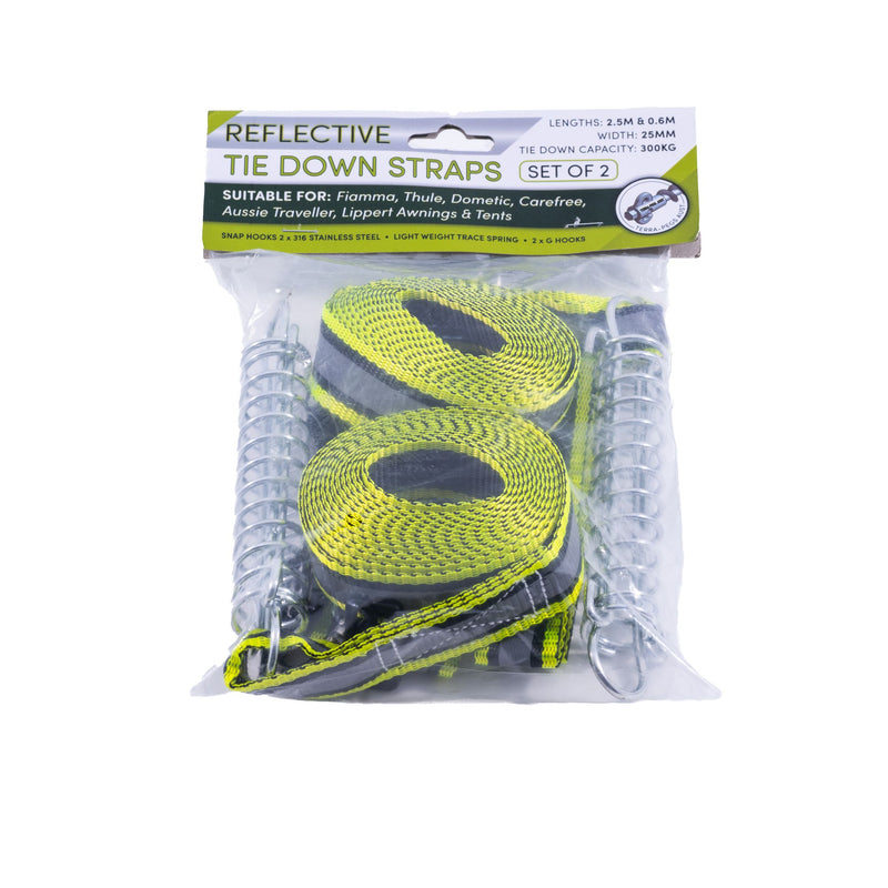 Caravan Awning Reflective Tie Down Straps Tents Camping
