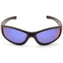 Dirty Dog Buzzer Satin Satin Black/Blue Mirror Men's Polarised Sunglasses