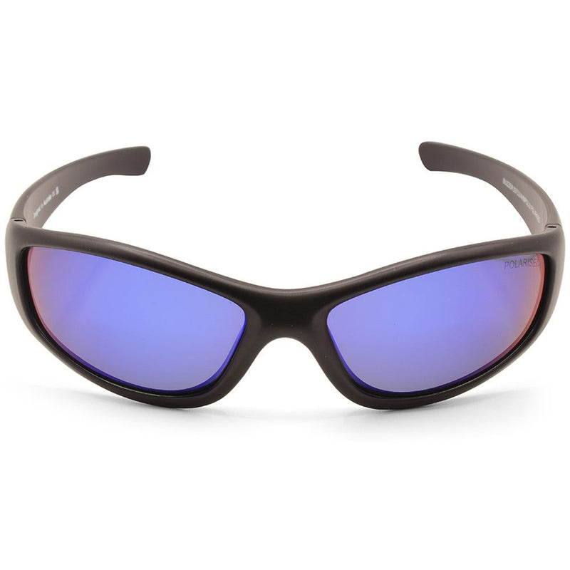 Dirty Dog Buzzer Satin Satin Black/Blue Mirror Men's Polarised Sunglasses