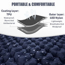 Inflatable  Sleeping Pad Air Mattress with Built-in Pillow Pump Navy Blue