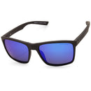 Dirty Dog Droid Satin Black/Blue Fusion Mirror Polarised Unisex Sunglasses