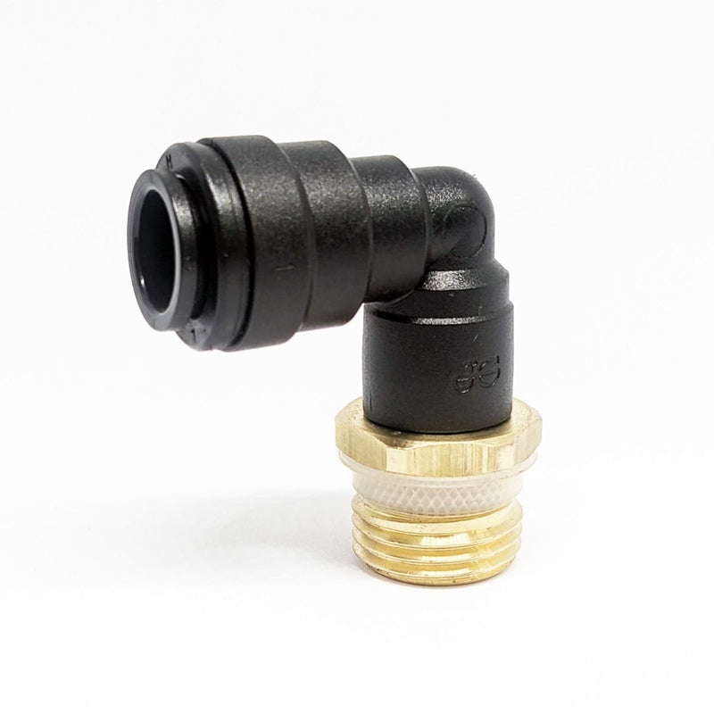 John Guest 1/2" Brass Male Adapter With 12mm Plastic Elbow - RM091214