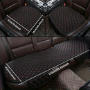 3-Piece Universal Car Seat Covers Breathable Cotton Linen Cushion Set Black