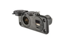 NARVA Flush Mount Socket ACC/USB A + USB C (81170BL)