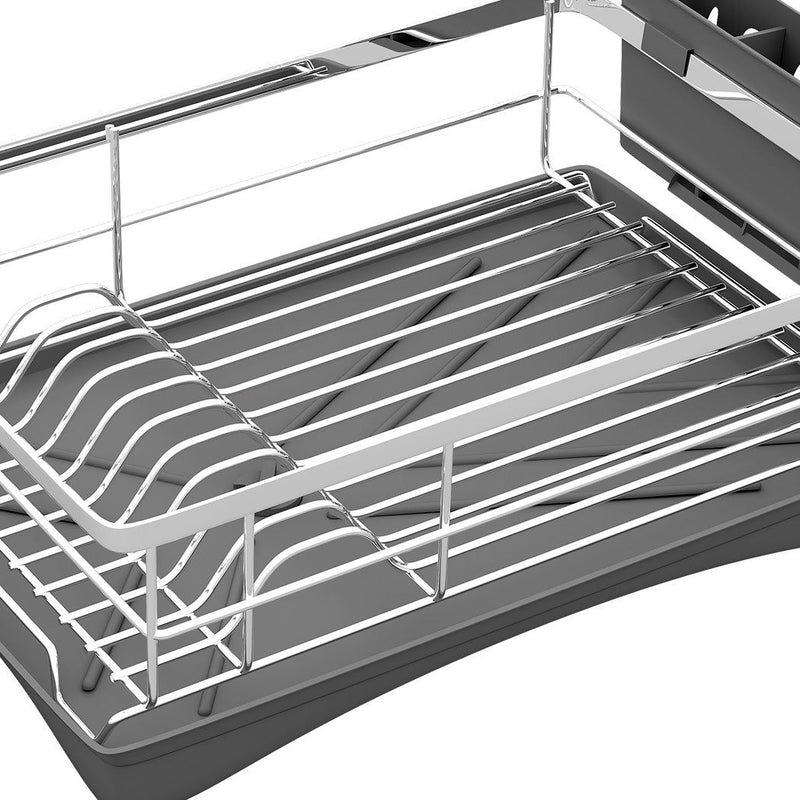 Toque Dish Drying Rack Plate Drainer Cup Holder Cutlery Tray Kitchen Organizer