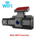 2K 1440P WiFi Dual Lens Dash Cam with Night Vision Black