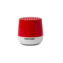 Lexon GIFT Set PANTONE - Includes Mino+ Mini Speaker, Flip Classic Clock, Mina M Lamp, Thykho 3  Speaker - 2035 Red